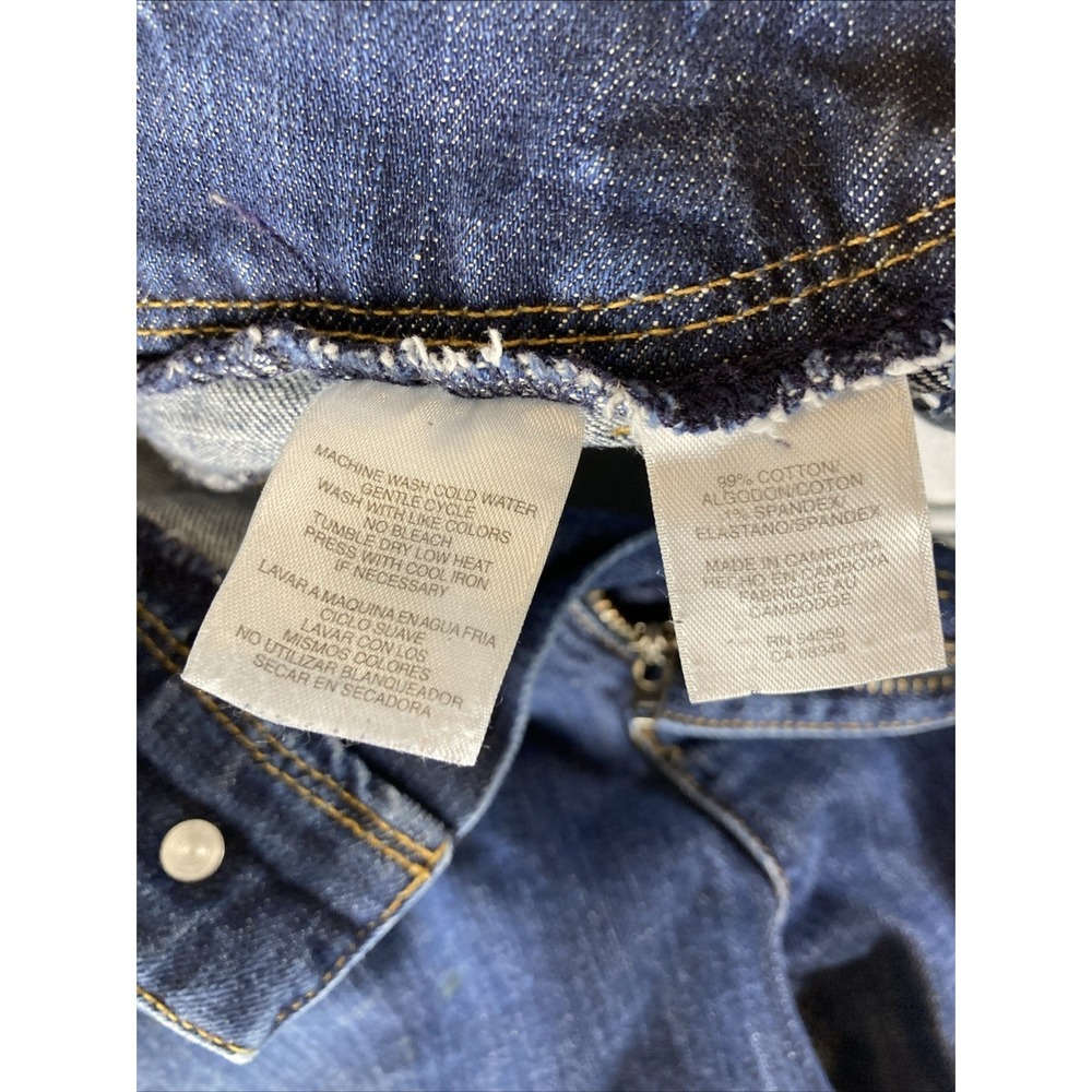 Jones New York Jeans Women's 4 Blue Denim Stretch Straight Leg Dark‎ Wash - Picture 14 of 16